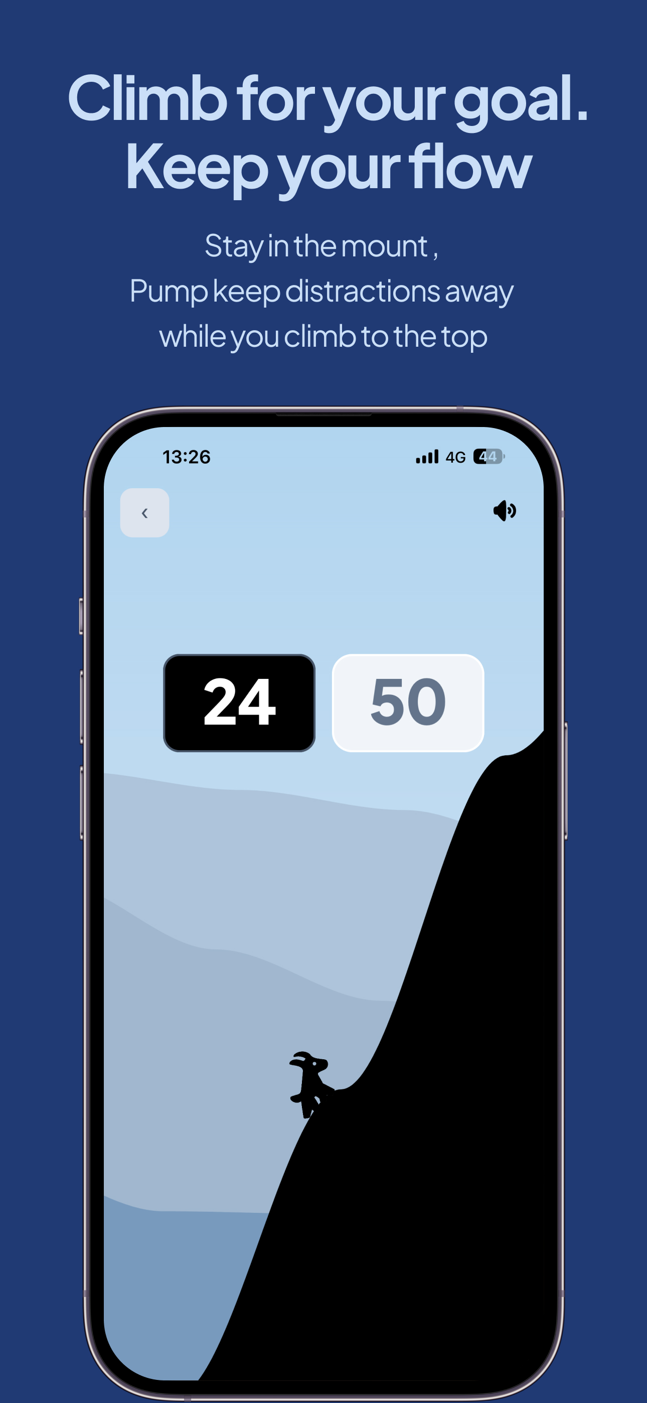 Pomo active timer — climb for your goal